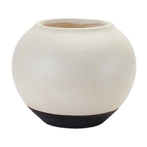 Melrose Melrose International Two Tone Ceramic Vase 8.75\" D