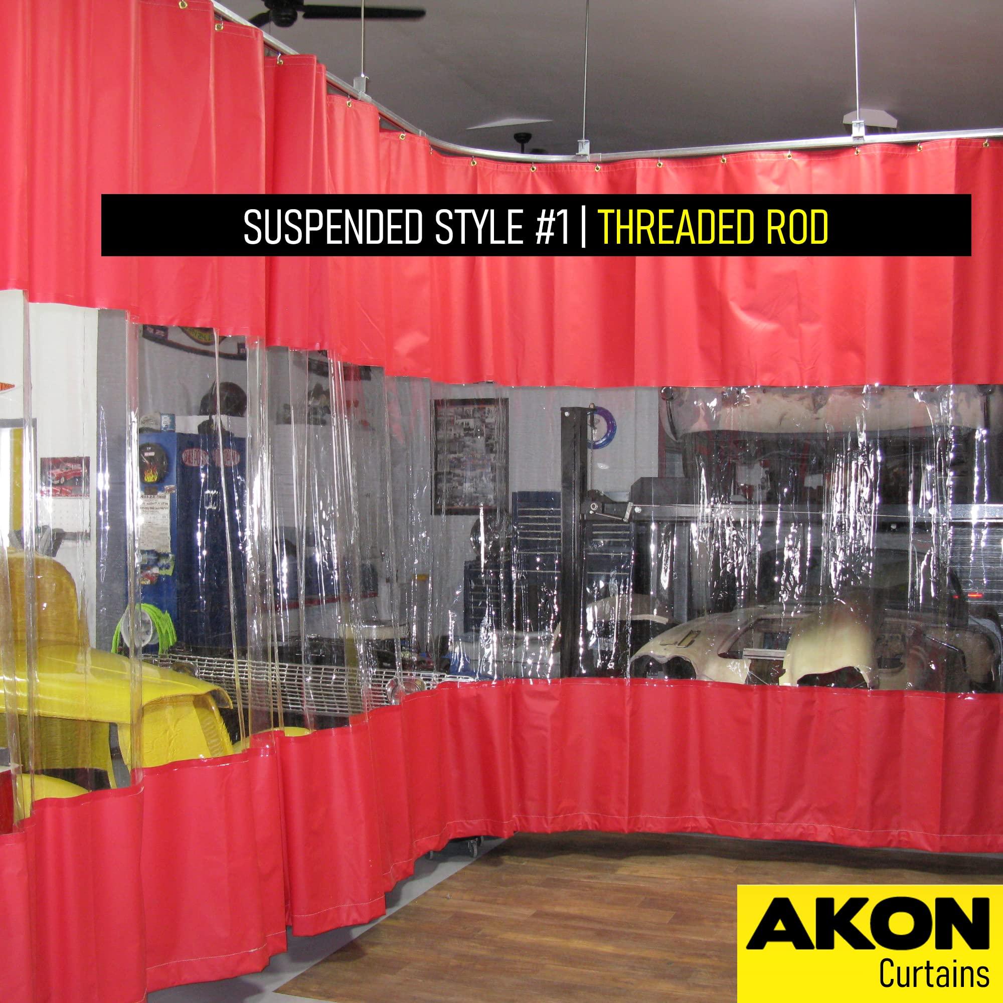 AKON Curtains Suspended Curtain Track System | Drop Down Curtain Track | Commercial, Industrial and Residential Uses