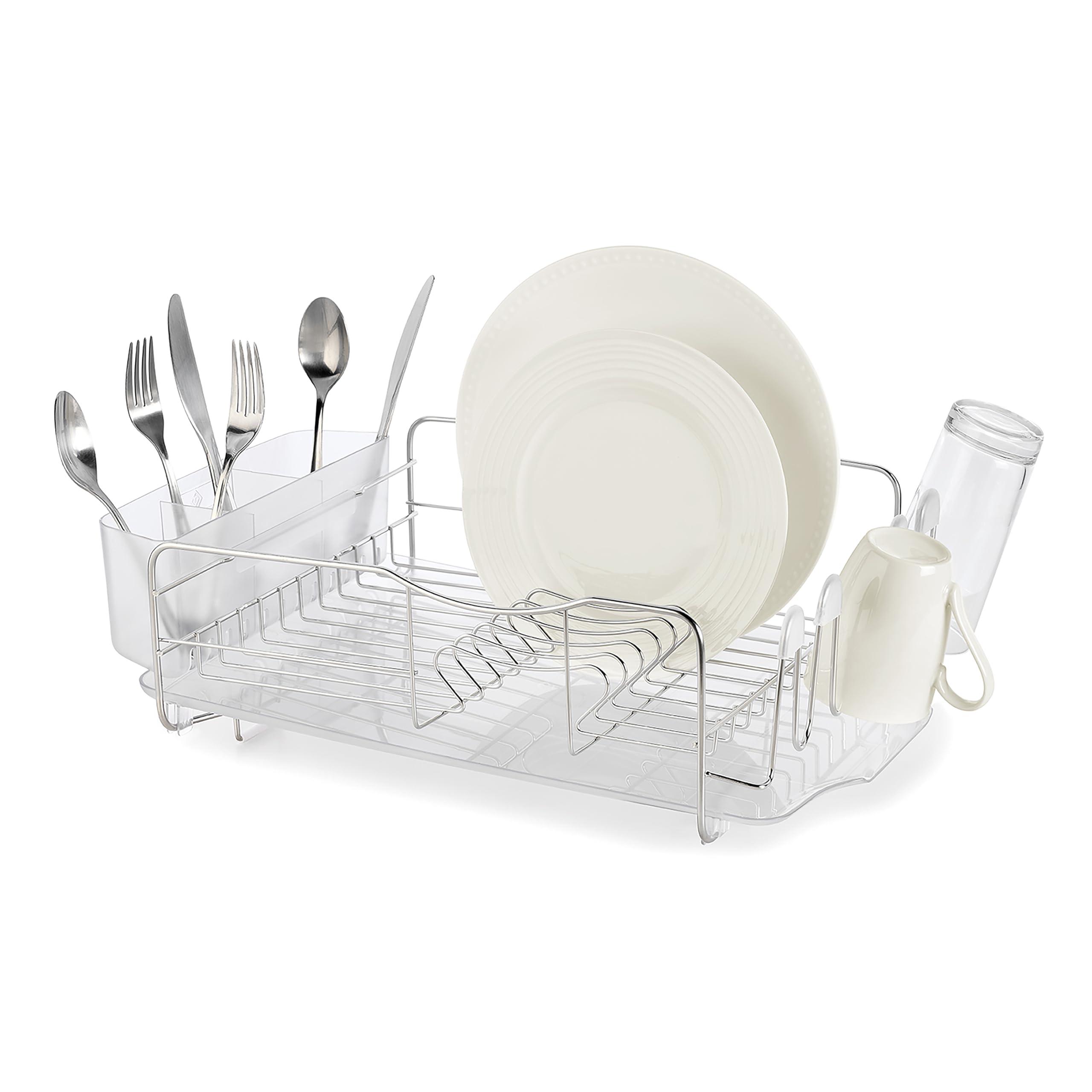 Polder Polder Advantage 3-Piece Stainless Steel Dish Rack, Kitchen Organization and Storage, Dish Drying Rack for Kitchen Counter, 20.3\" x 13.8\" x 6.3\"
