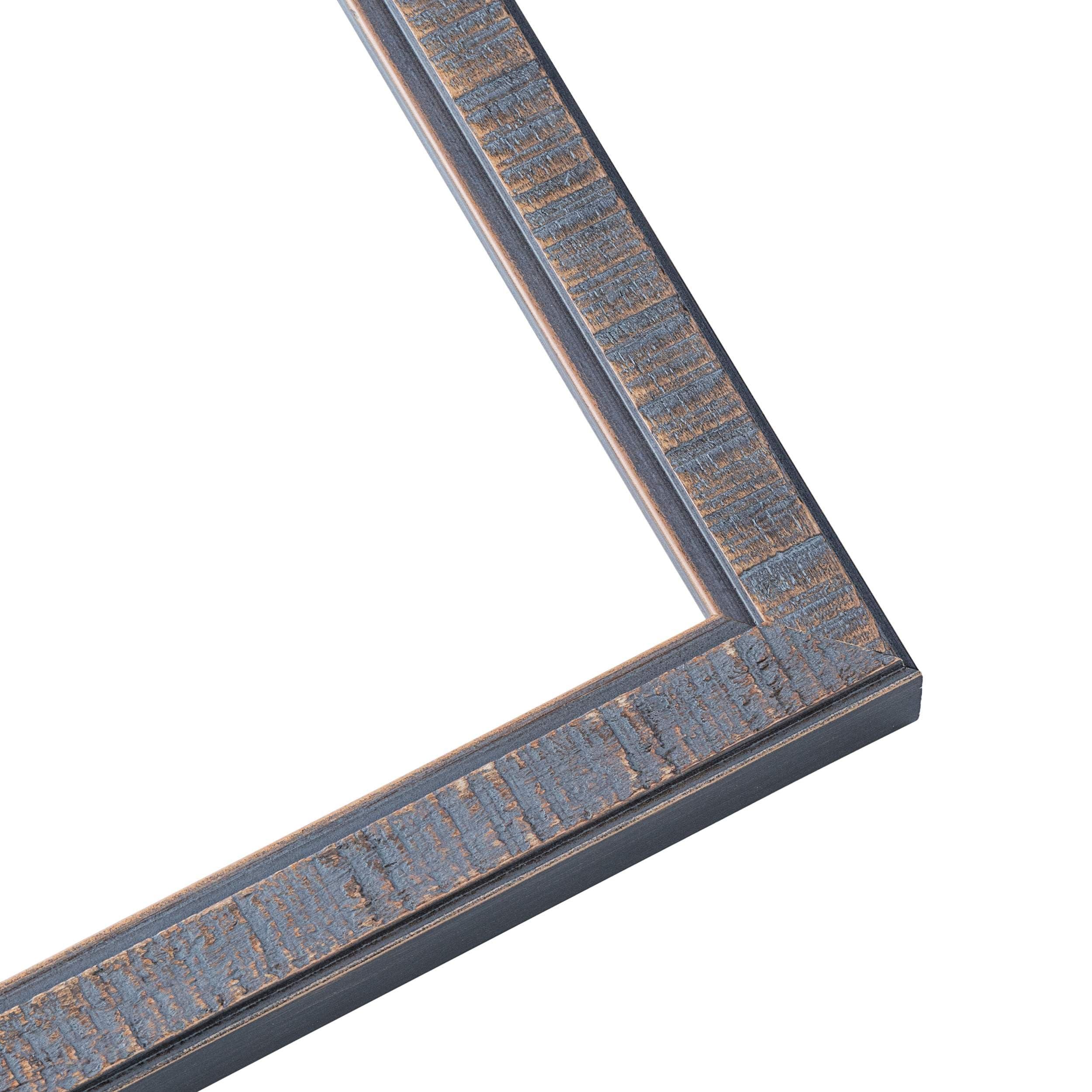 CountryArtHouse 21x16 Frame Slate Blue Distressed Rustic Solid Wood Picture Frame | 0.75 Inch Moulding Width | Includes UV Acrylic Plexiglass, Acid Free Foam Backing Board and Hanging Hardware | Sonoma Collection