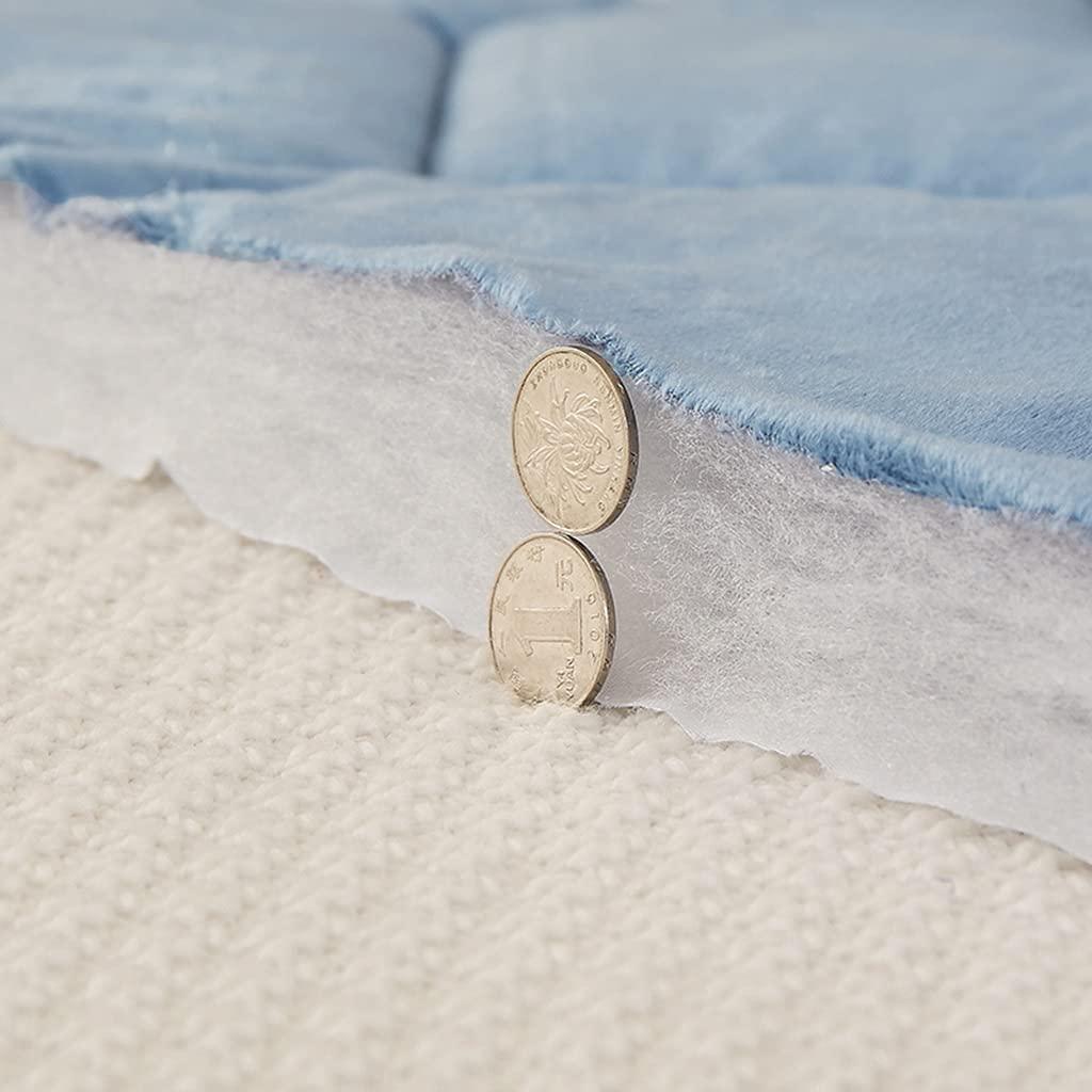 HDGZ HDGZ Velvet Bed Headboard Cover with Stretch Side and Pocket Dustproof Cotton Cover for Bedroom Decor (Color : Blue, Size : 1.5m)