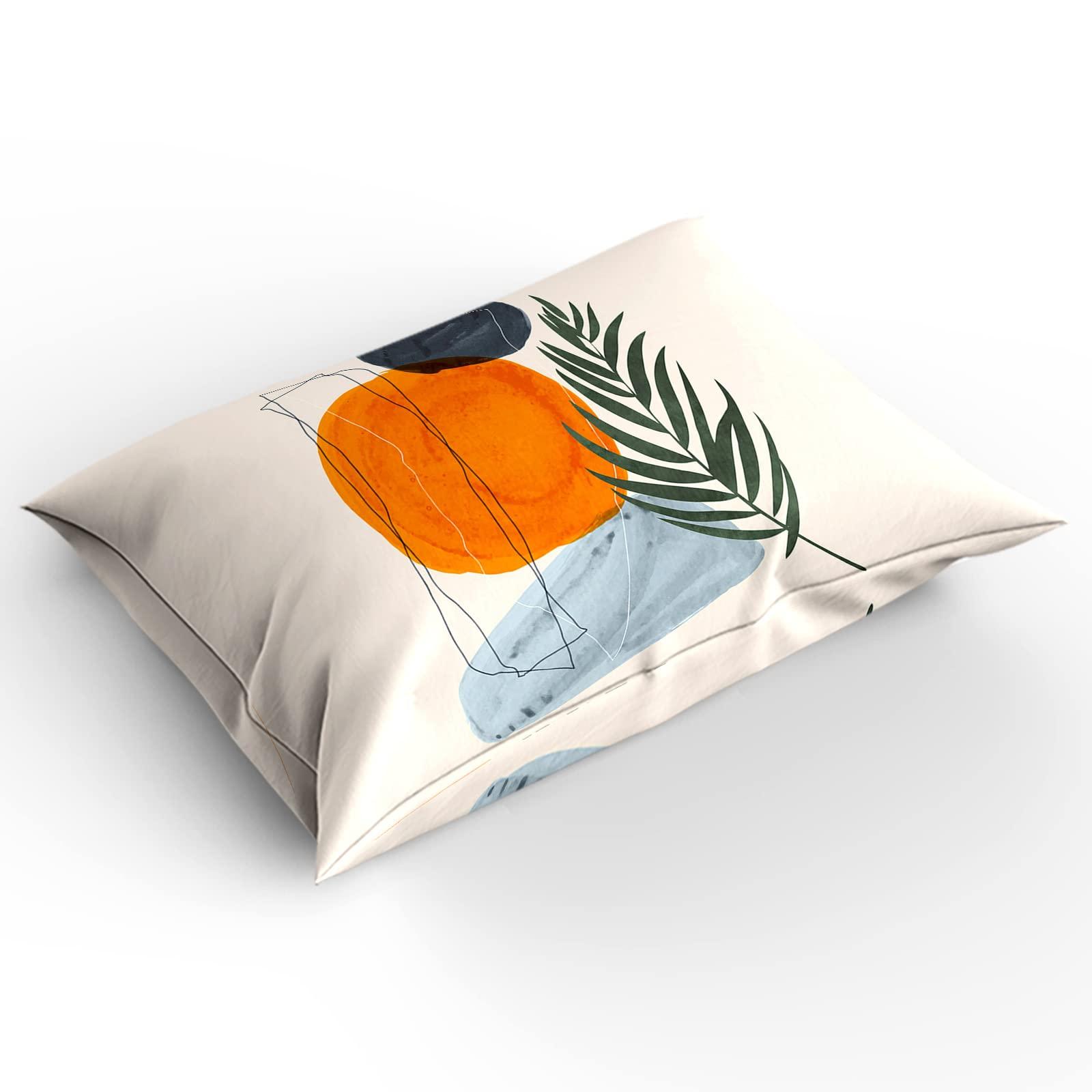 Debedcor Cal. King Comforter Covers Sets Boho Middle Century 4 Piece Duvet Cover Set Lightweight Microfiber Soft Bedding Set for Adult Teen, Modern Abstract Art Geometric