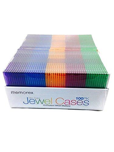 Memorex Memorex Slim Jewel Cases - Pack of 100 - Multi Color