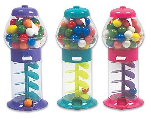 Zugar Land 7\" Spiral Galaxy Colorful GUMBALL MACHINE - Dubble Bubble Twirling Style Candy Gum Dispenser (Purple)