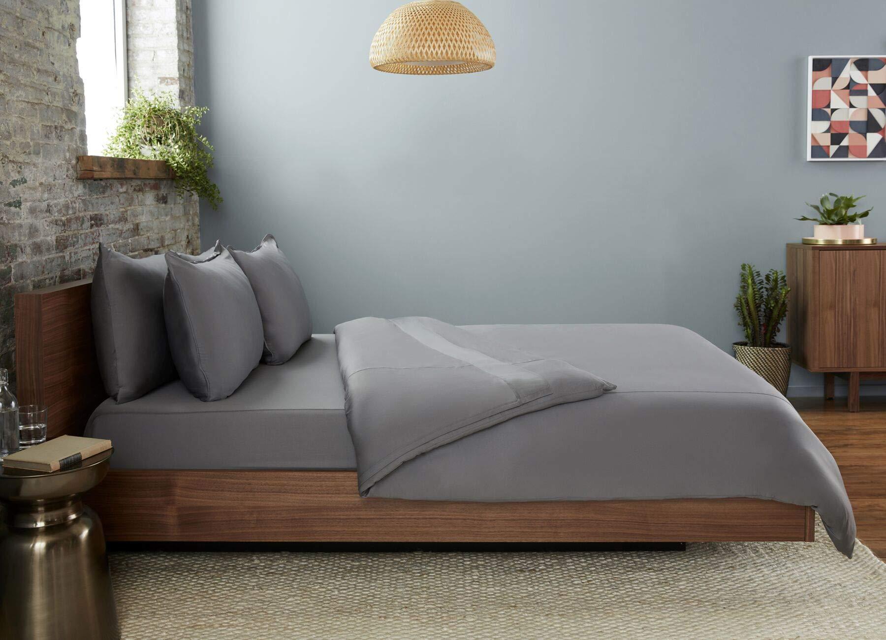 SHEEX SHEEX Original Performance Sheet Set, Cooling Bed Sheet with 1 Flat Sheet, 2 Fitted Sheet, and 2 King Pillowcases, Split King, Graphite