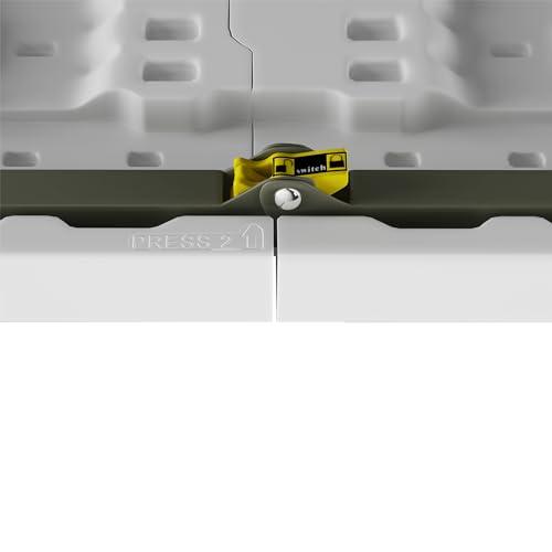 Everyday Home Adjustable Folding Table - Portable 4-Foot Plastic Utility Tabletop with 2 Height Settings - Indoor and Outdoor Seating by Lavish Home (White)