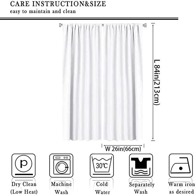 JanJCurt Chef Kitchen Curtains, Retro Cartoon Fat Chef Black Check Plaid Buffalo Rod Pocket Blackout Window Treatments for Cafe Bedroom Kitchen 52x84in