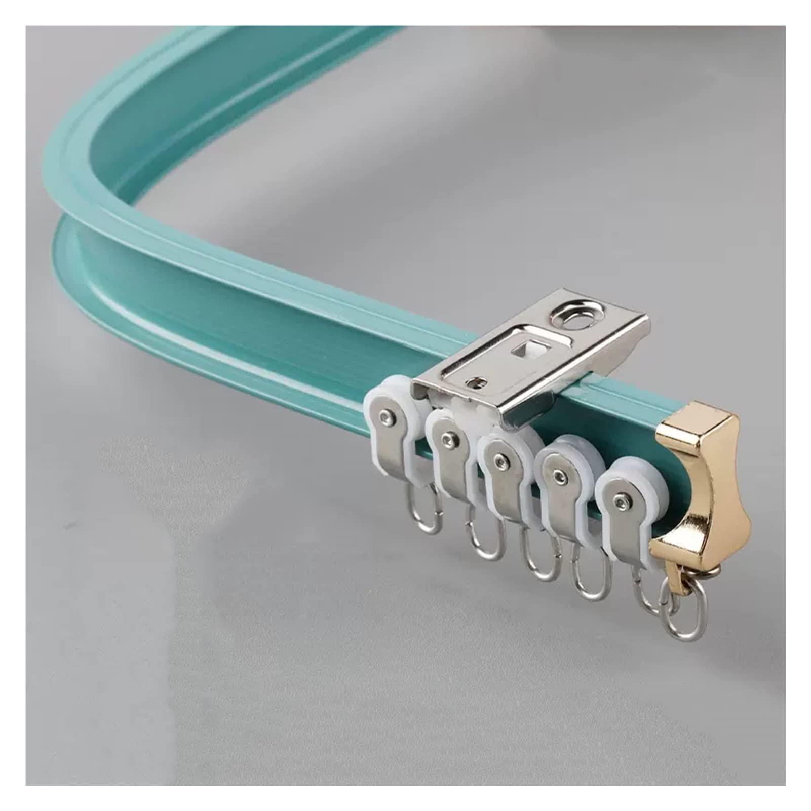 SRNSAEB SRNSAEB Curved Ceiling Curtain Track Bendable, 10 11.5 13 15 20 23 26 Ft Long, Aluminum Curtain Rod Room Divider for Partition/Home/Commercial (Color : Blue, Size : 1m/3.3ft)