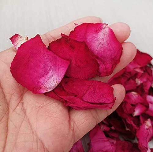 Bamboopack 100 Grams Dried Natural Real Red Rose Petals Real Flower Rose Petals for Bath Aromatherapy Wedding Party Decoration Crafts Accessories