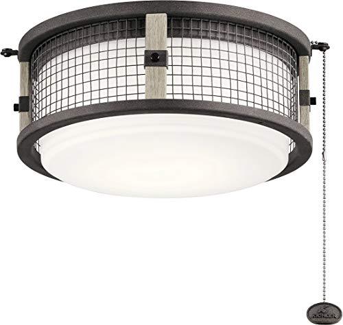 Kichler Kichler 380949WZC Ahrendale Outdoor Fan 1-Light Kit, LED 17 Watts, Weathered Zinc