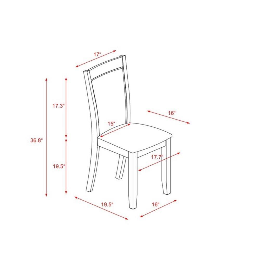East West Furniture East West Furniture MZC7T16 Monza Parson Dining Chairs - Dark Khaki Linen Fabric Padded Chairs, Set of 2, Distressed Jacobean