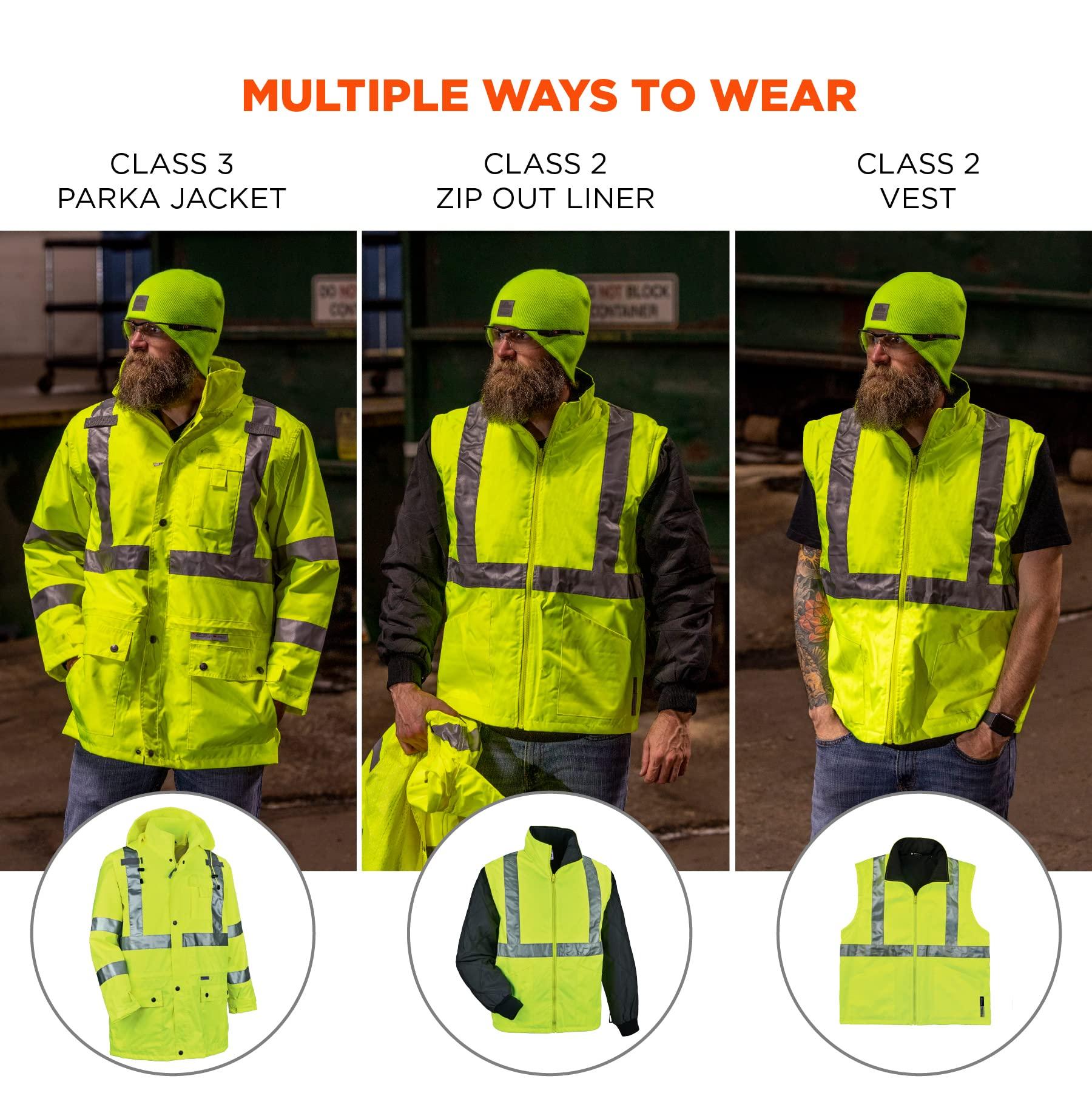 Ergodyne Ergodyne GloWear 8385 ANSI High Visibility 4-in-1 Reflective Safety Jacket