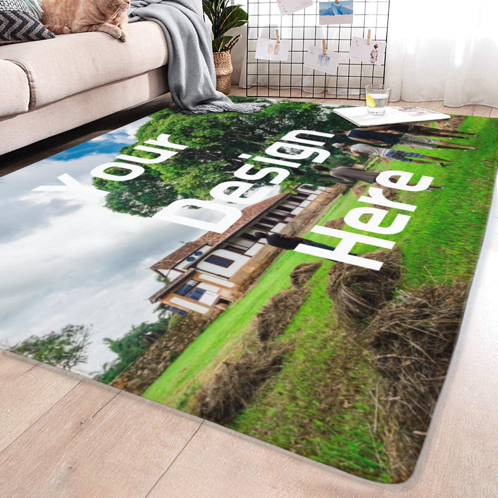 HomeLoft Basics Personalized Decorative Rugs Custom Rugs Customize with Your Own Images Modern Home Decor Rugs Area Rugs - 48x72 in