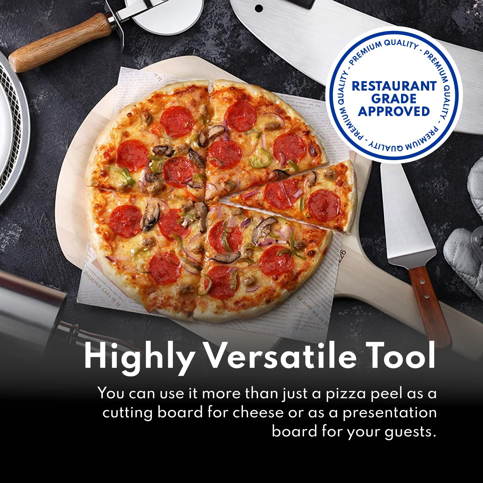 New Star Foodservice New Star Foodservice 50226 Restaurant-Grade Wooden Pizza Peel, 14" L x 12" W Plate, with 8" L Wooden Handle, 22" Overall Length