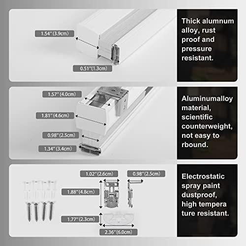 HOTSOON Blackout Cellular Shades Cordless HOTSOON Pull Down Honeycomb Blinds for Window, Home, White, 63" W x 48" H