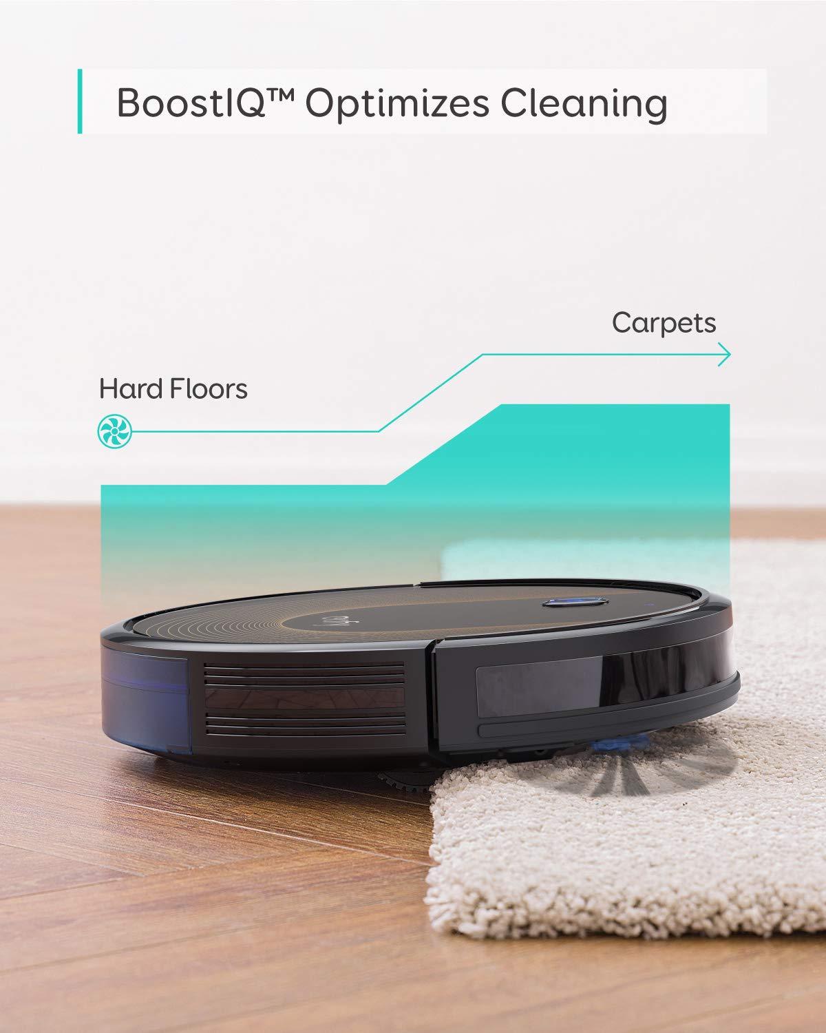 eufy Eufy BoostIQ RoboVac 30C, Robot Vacuum Cleaner, Wi-Fi, Super-Thin, 1500Pa Strong Suction, Boundary Strips Included, Self-Charging Robotic Vacuum Cleaner (Renewed)