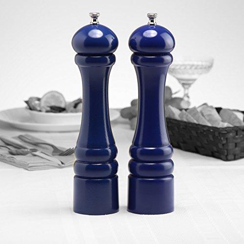 Chef Specialties Chef Specialties 10 Inch Imperial Pepper Mill and Salt Mill Set - Cobalt Blue - Made in USA