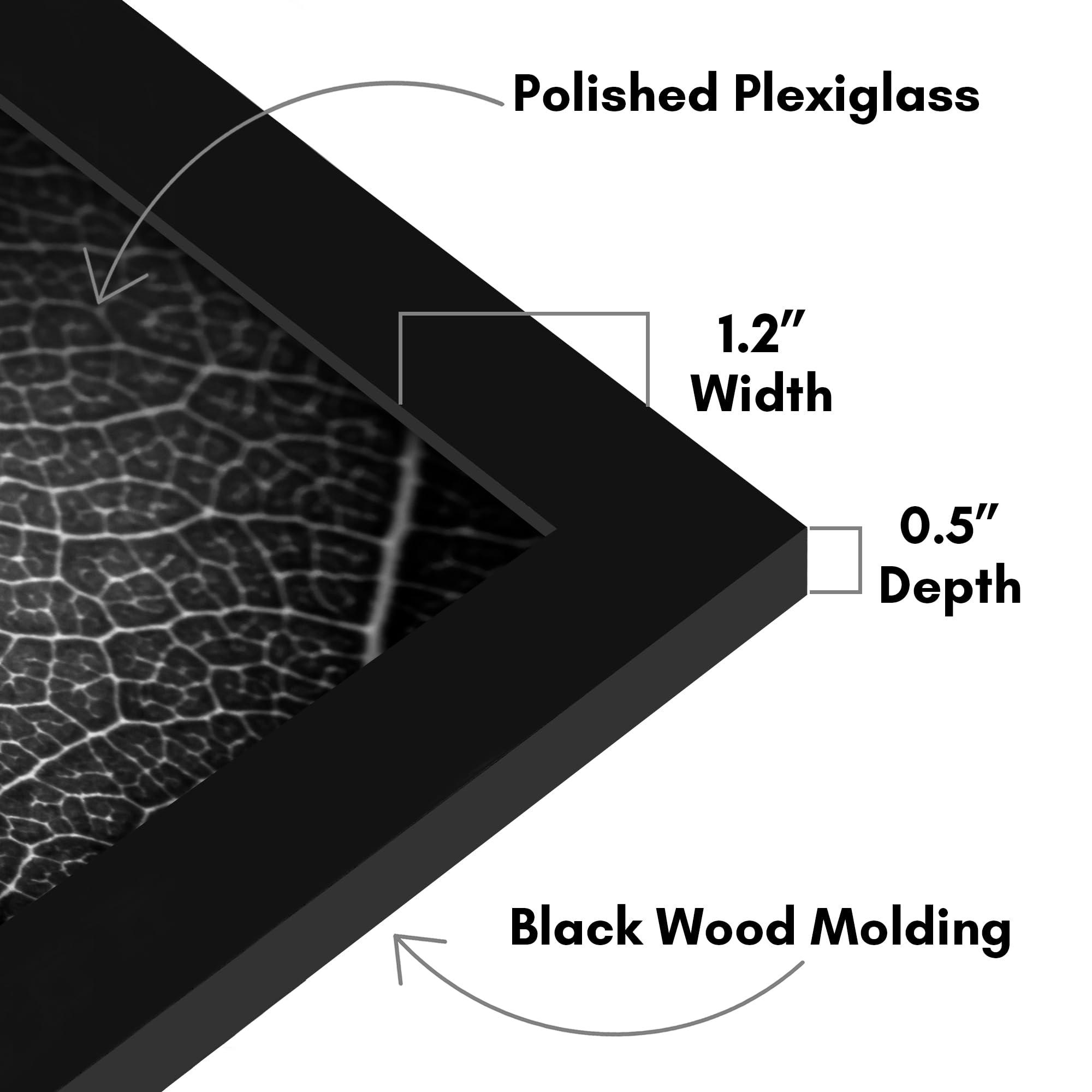 Americanflat Americanflat 22x35 Poster Frame with Polished Plexiglass - Black Picture Frame with Engineered Wood - Epic Collection - Wide Photo Frame for Wall Display