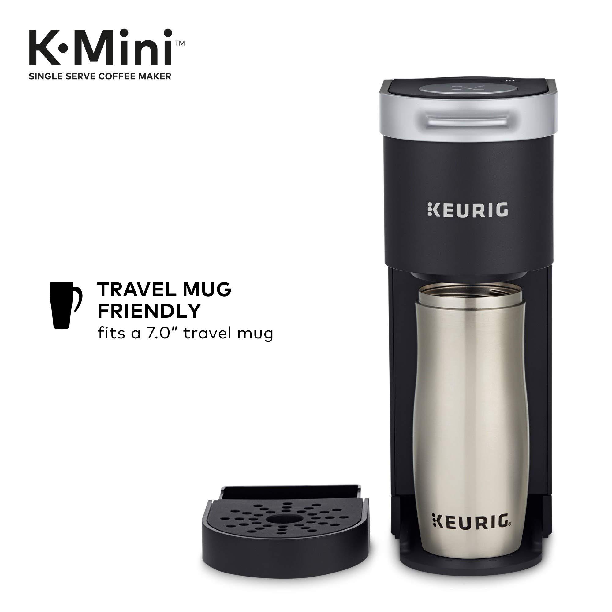 Keurig Keurig K-Mini Single-Serve K-Cup Coffee Maker, Black and Keurig Standalone Milk Frother, Black