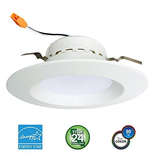Euri Lighting Euri Lighting DLC4-1040e LED 4" Downlight, Retrofit Line, Bright White 4000K, Dimmable 13W (75W Equivalent) 800 lm 95 Degree Beam Angle, 90+ CRI, E26 Adapter, UL & Energy Star Listed, T24