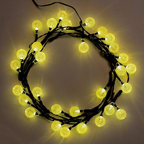 BAOANT BAOANT Solar String Lights Fairy Lights 20Ft 30 LED Crystal Ball String Lights Starry Lights Globe String Lights for Garden Home Patio Indoor Outdoor(Warm-White)
