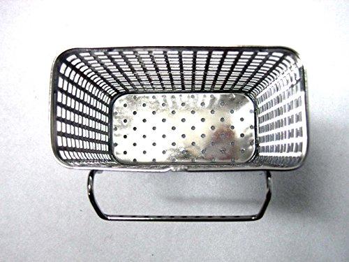 Stopia Small Square Stainless Steel Perforated Cutlery Basket Sink Rack Storage Silver by Stopia