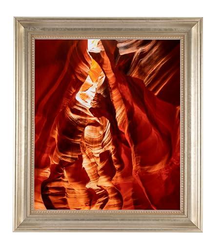 ArtToFrames ArtToFrames 13x19 Inch Silver Picture Frame, This 1.50 Inch Custom Wood Poster Frame is Aged White Gold - Comes with Economy Acrylic and Corrugated Backing (WOMD8808-13x19)