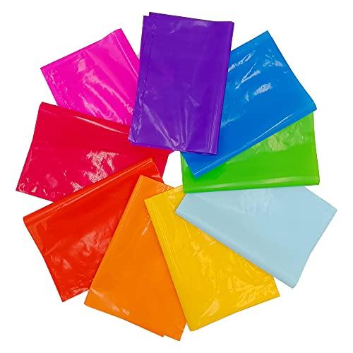 PPXMEEUDC PPXMEEUDC 54PCS Plastic Handle Bag Plastic Party Favor Bags Party Gift Bags for Birthday Party Gift Shop Retail Bag Halloween Christmas Thanksgiving Candy Cookies Dessert