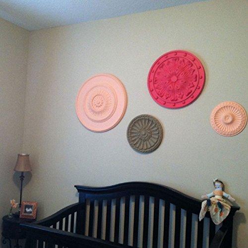 Ekena Millwork Ekena Millwork CM20FOPES Foster Acanthus Leaf Ceiling Medallion, 20 1/2\"OD x 1 1/2\"P (Fits Canopies up to 2 1/4\"), Hand-Painted Pewter