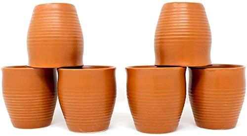 ADHAATA ADHAATA Ceramic Kulhar Kulhad Cups Traditional Indian Tea Chai Coffee Cup 6 OZ (Set of 6pc)