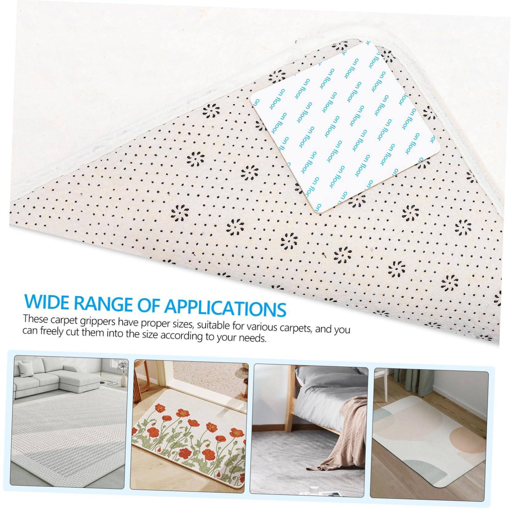 PRETYZOOM PRETYZOOM 16pcs Carpet Grippers Non Slip Rug Stickers Carpet Fixing Stickers for Area Rugs Prevent Curling and Shifting on Hardwood Floors