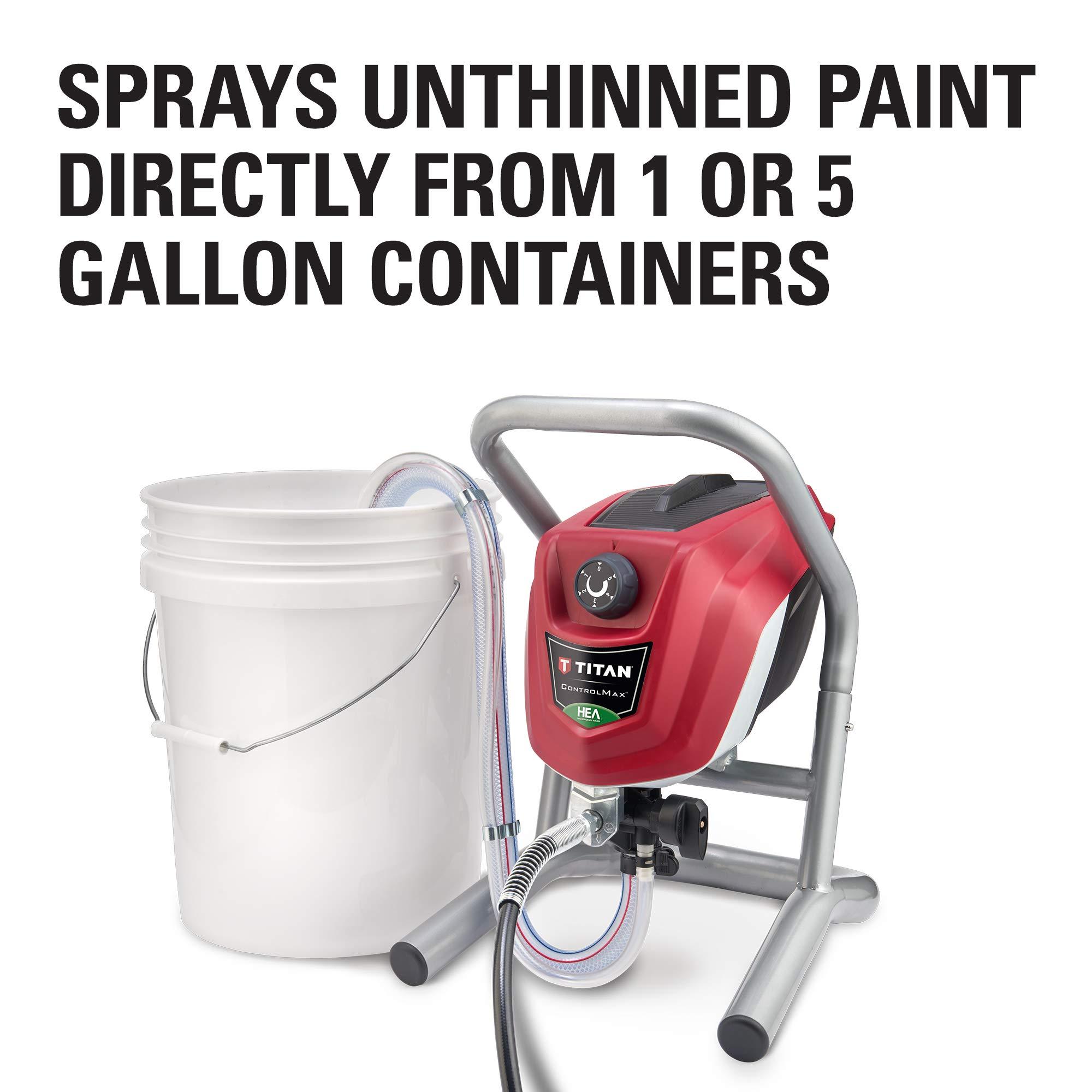 Titan Tool Titan Tool 0580009 ControlMax 1700 High Efficiency Airless Paint Sprayer, HEA Technology decreases Overspray by up to 55% While Delivering Softer Spray