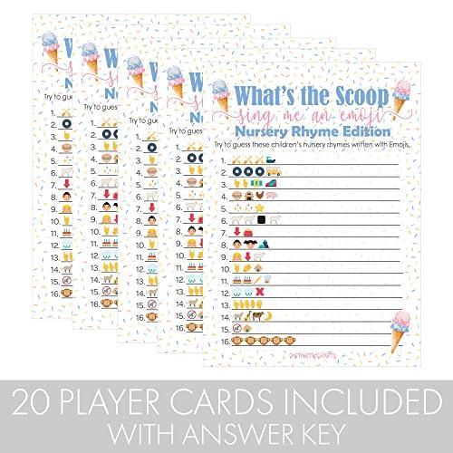 DISTINCTIVS DISTINCTIVS What\'s The Scoop Gender Reveal Party Emoji Game - 20 Count