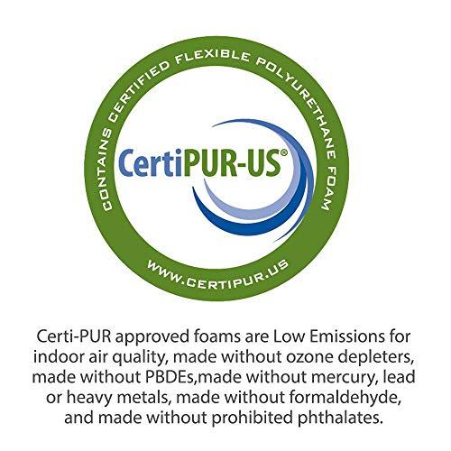 Foamma Foamma 12\" x 24\" x 72\" Mattress for RV with Water Resistant Organic Cotton Cover, Firm High Density Foam, USA Made, CertiPUR-US Certified Foam