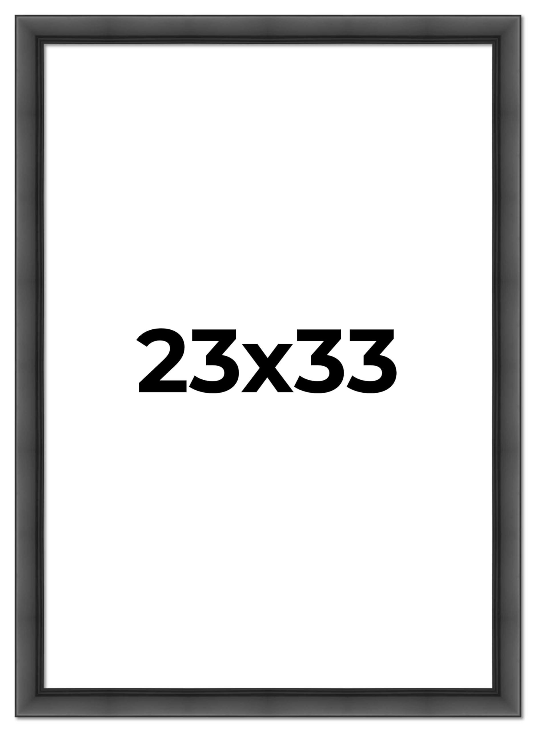 CountryArtHouse CountryArtHouse 23x33 Frame Black Solid Wood Picture Frame - Complete Modern Photo Frame Includes UV Acrylic Plexiglass, Acid Free Foam Backing Board and Hanging Hardware