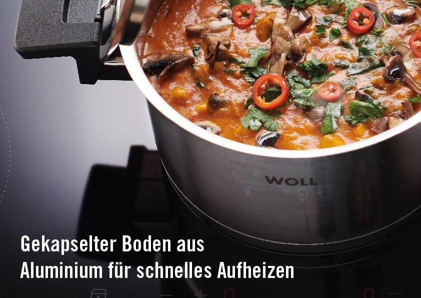 Woll Woll 520NC Concept Stainless Steel Frying Pan Coating, Suitable for Induction Cookers, Diameter 20 cm, Height 4.5 cm