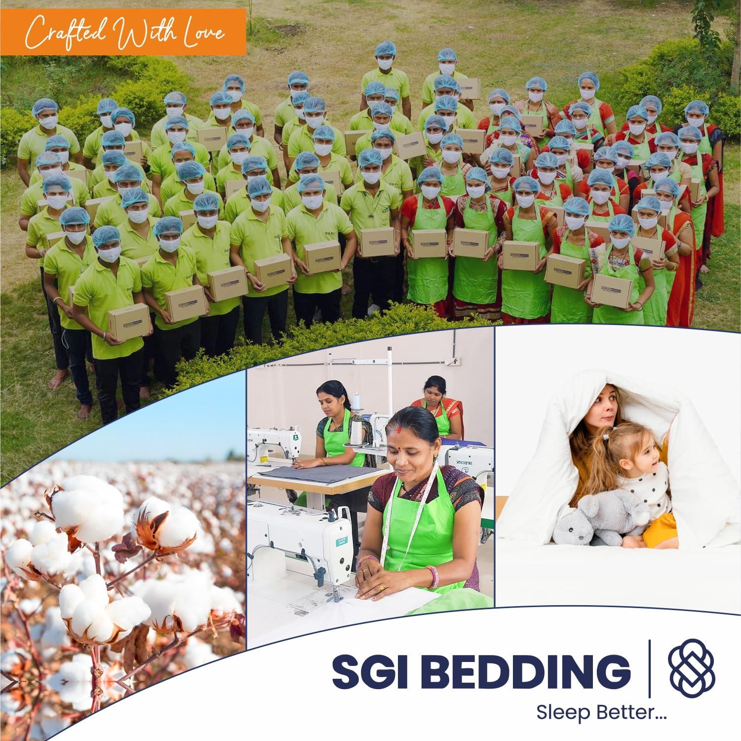 SGI bedding SGI bedding Dorm Bed Skirt Full XL 40 Inch Drop Length - White, Ruffled Pattern College Dorm Room Bed Skirts - Split Corner, Easy Care, Wrinkle Free 1800 Series Microfiber Bed Skirt