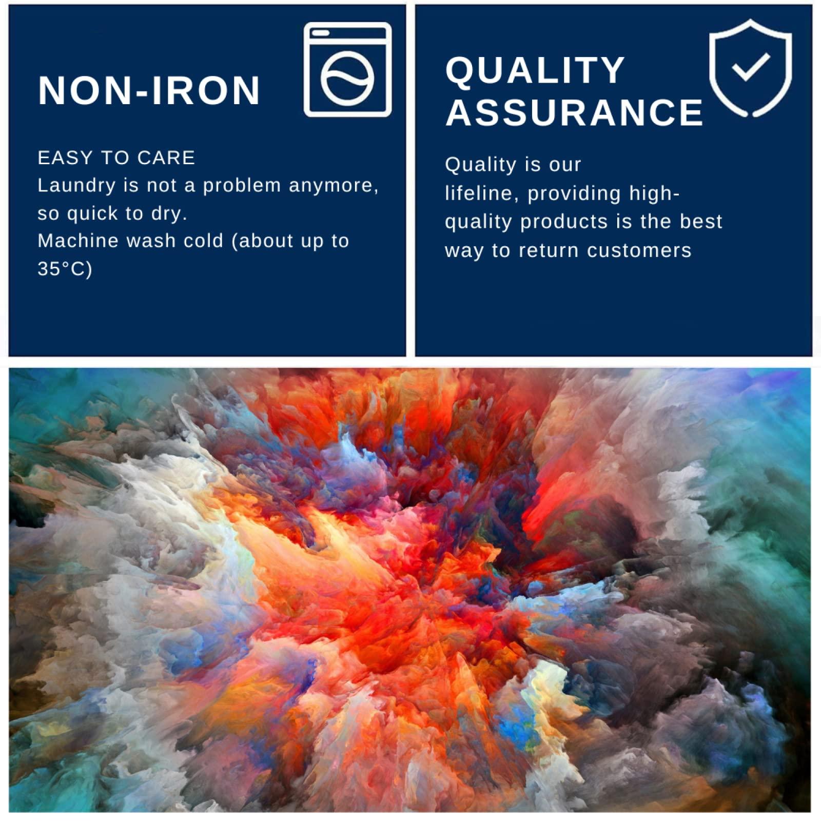 NIYAKA NIYAKA Leaf Sheets California King - 70s Bed Sheets Set Bedroom Decor - Geometric Bedding Sheets and Pillowcases - Soft, Deep Pocket, Wrinkle Free - Fitted, Flat Sheet, 2 Pillow Cases