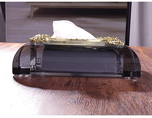 BONAD Tissue Holder Box Crystal Glass Tissue Box Cover Rectangular Elegant Tissue Holder Decorative Napkin Container for Dresser Bedroom Bathroom Dining Room and Living Room Tissue Holder Case (Color : 1)