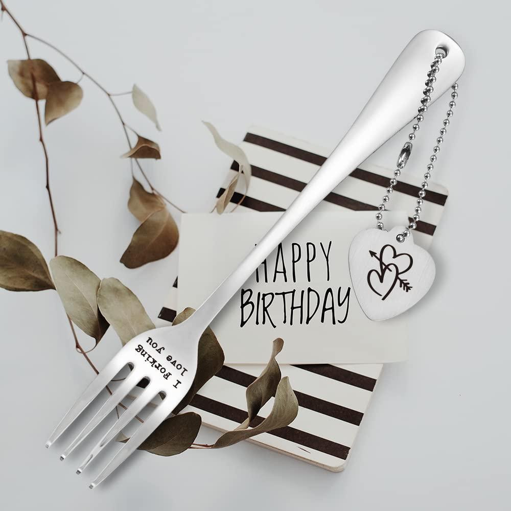 FOUGSTA Anniversary Fork Gift for Him, Her, Men, Valentine\'s Day Fork for Him, Husband, Funny Fork Gifts for Men, Husband, Boyfriend,Cute Fork Gifts for Women,Men, Fork Gifts Funny [FOOFORK3]