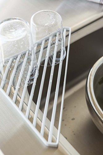 Yamazaki YAMAZAKI Home Corner Sink Steel | Drainer Tray, One Size, White