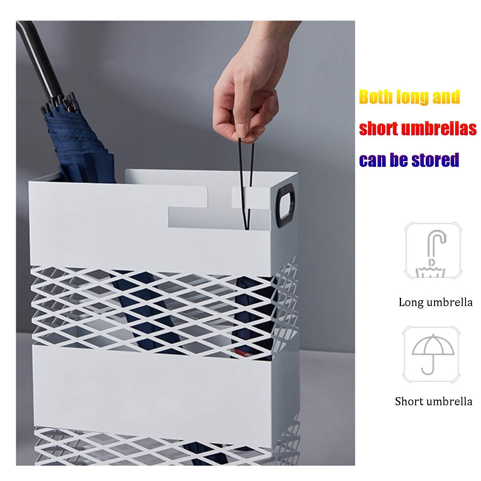 Umbrella Racks Umbrella Racks WXYZ Umbrella Stand for Home Hotel Lobby, Can Store 20 Umbrellas, with Independent Drip Tray, 30x15x50cm (Color : White)