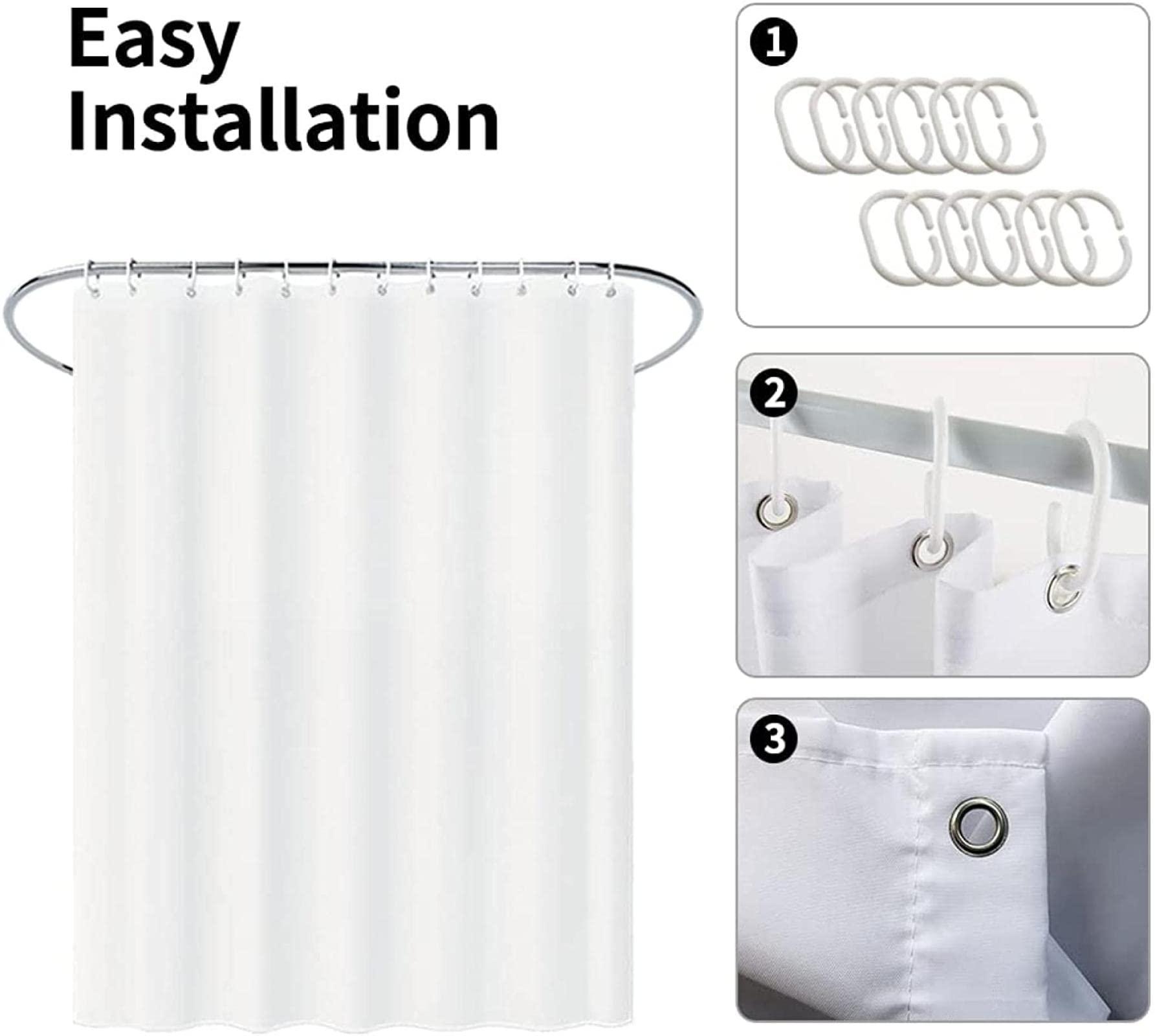 Yanyan Art Yanyan Art Misty Forest Green Shower Curtain Print Tree Extra Long Shower Curtain Liner Bath Curtain with Hooks Shower Curtain for Bathroom 84x72in-213x183cm/WxH