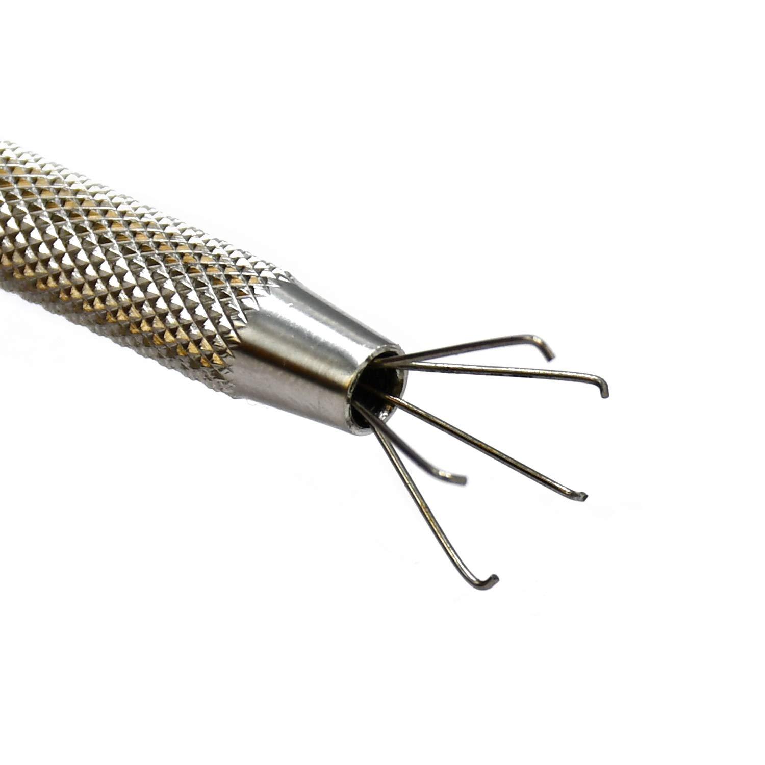 G.S Online Store 5 Prong Diamond Tweezers Gem Pick-Up Holder Tool, Catcher Grabber Jewelry Making Tool by G.S Online Store