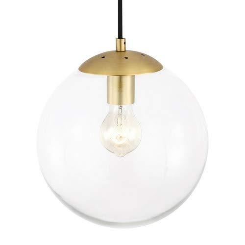 Light Society Light Society Zeno Globe Pendant, Clear Glass with Brass Finish, Contemporary Mid Century Modern Style Lighting Fixture (LS-C175-BRS-CLR)