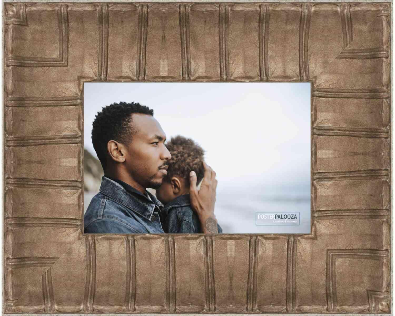 Poster Palooza Poster Palooza 18x16 Ornate Antique Silver Complete Wood Picture Frame with UV Acrylic Plexiglass, Foam Board Backing & Hardware Included