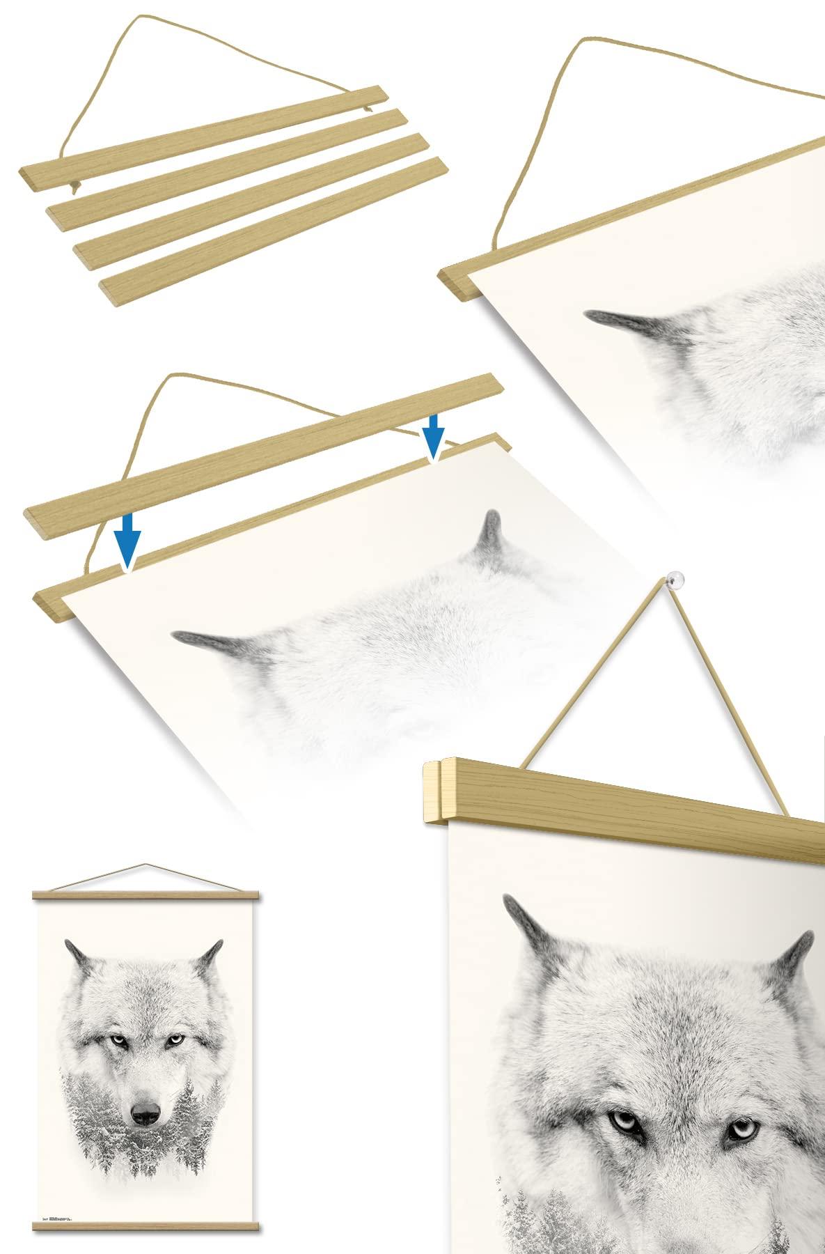 Trends International Trends International Marvel Guardians of the Galaxy Vol 3 - One Sheet Wall Poster, 22.37\" x 34.00\", Premium Print and Beechwood Hanger Bundle