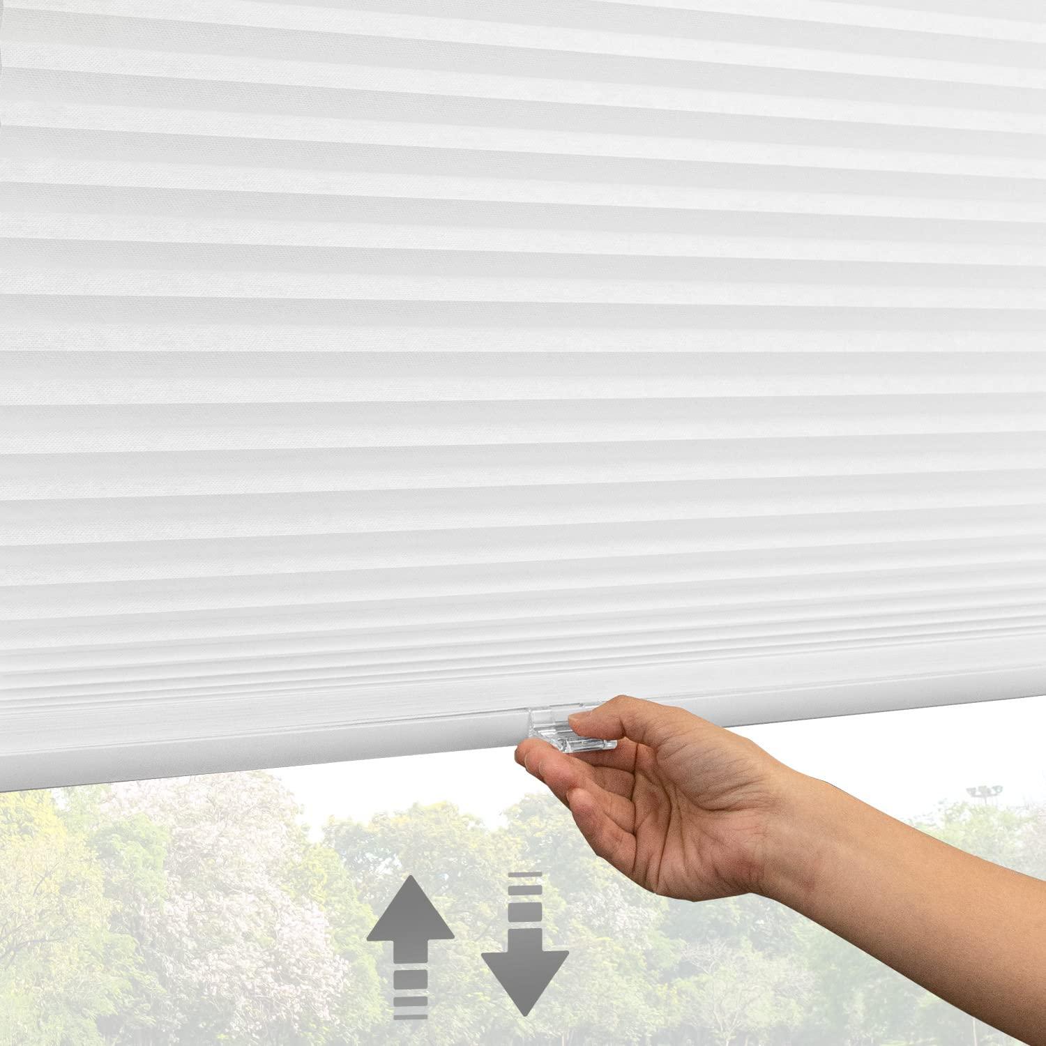 CHICOLOGY CHICOLOGY Cellular Shades, Top Down Bottom Up Shades, Custom Blinds for Windows, Window Shades for Home, Door Blinds, Window Coverings, Cellular Blinds, Snowfall (Light Filtering), 45.25" W x 48" H