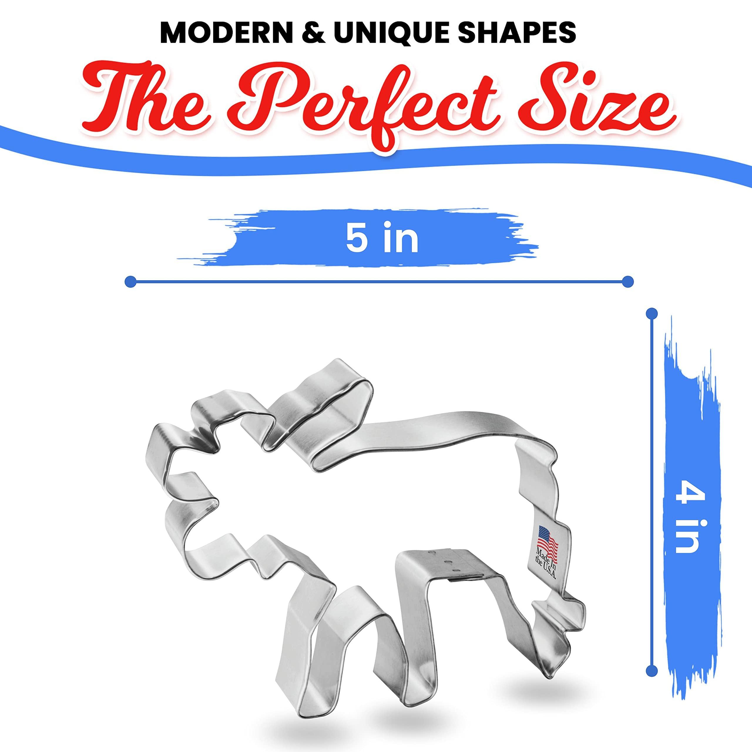 Foose Foose Brand Moose Body Cookie Cutter 5 in, Tin Plate Steel, USA Made