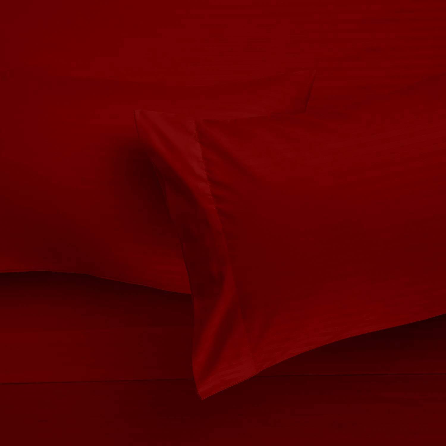 Bedding Kraft Bedding Kraft Bed Sheet Set - Burgundy Stripe Full Size 6 PC\'s Sheet Set - 1500 TC Cotton Sheets - Rich 100% Egyptian Cotton - Fits Mattress Upto 21 Inch Deep Pocket - Extra Deep Pocket Set